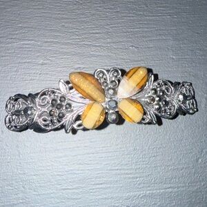 Vintage Glittery Butterfly Barrette